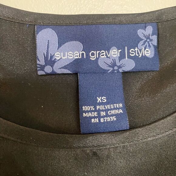 - Susan graver  Women’s sleeveless black top size extra small‎ - Picture 2 of 4